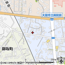 秋田県大館市幸町8-7周辺の地図