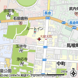 秋田県大館市大町88周辺の地図