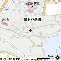 秋田県大館市根下戸新町3-44周辺の地図