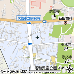 秋田県大館市幸町4-27周辺の地図