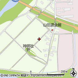 秋田県大館市立花山田渡周辺の地図