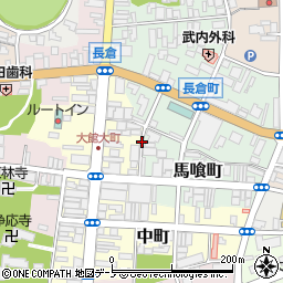 秋田県大館市大町周辺の地図