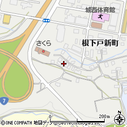 秋田県大館市根下戸新町周辺の地図