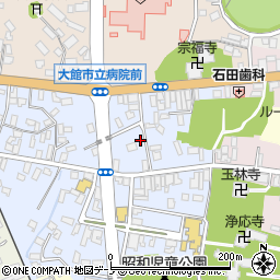 秋田県大館市幸町4-25周辺の地図