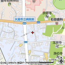 秋田県大館市幸町4-22周辺の地図