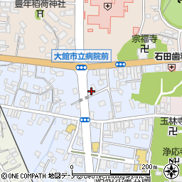 秋田県大館市幸町3-10周辺の地図