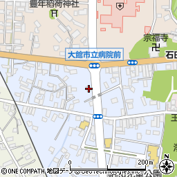 秋田県大館市幸町3-14周辺の地図