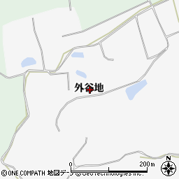 秋田県鹿角市十和田草木外谷地周辺の地図