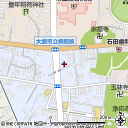秋田県大館市幸町3-8周辺の地図