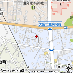 秋田県大館市幸町7-19周辺の地図