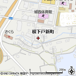 秋田県大館市根下戸新町3-57周辺の地図