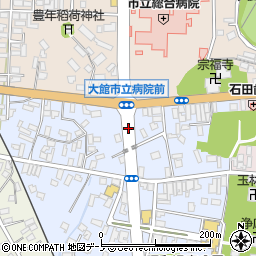 秋田県大館市幸町3周辺の地図