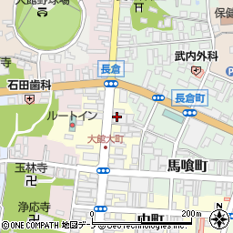 秋田県大館市大町5周辺の地図