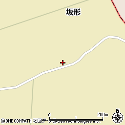 秋田県能代市坂形鳥形周辺の地図