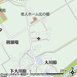 秋田県鹿角市十和田大湯初瀬場周辺の地図