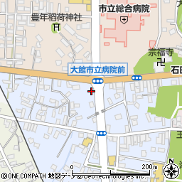 秋田県大館市幸町3-35周辺の地図