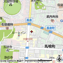 秋田県大館市大町4周辺の地図