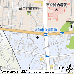 秋田県大館市幸町3-32周辺の地図