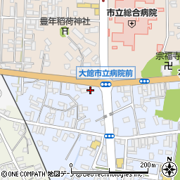 秋田県大館市幸町3-33周辺の地図