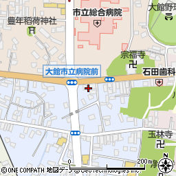 秋田県大館市幸町3-43周辺の地図