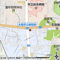 秋田県大館市幸町3-39周辺の地図