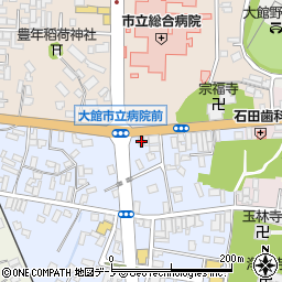 秋田県大館市幸町3-42周辺の地図