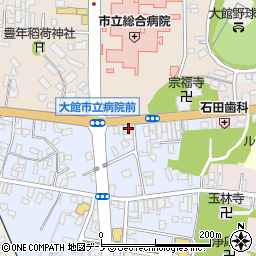 秋田県大館市幸町3-44周辺の地図