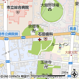 秋田県大館市幸町1-21周辺の地図