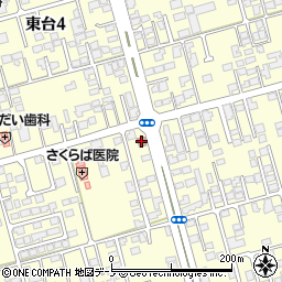 大館東台郵便局周辺の地図