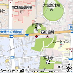 秋田県大館市幸町1-17周辺の地図
