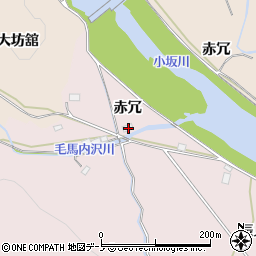 秋田県鹿角市十和田瀬田石赤冗27周辺の地図