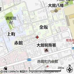 秋田県大館市金坂11周辺の地図