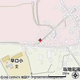 秋田県大館市早口上野岱2-2周辺の地図
