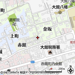 秋田県大館市金坂10周辺の地図