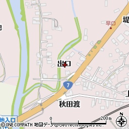 秋田県大館市早口出口周辺の地図