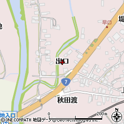 秋田県大館市早口（出口）周辺の地図