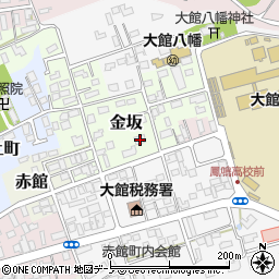秋田県大館市金坂31周辺の地図