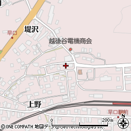 秋田県大館市早口（上野）周辺の地図