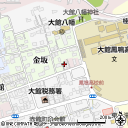 秋田県大館市金坂10-7周辺の地図