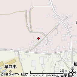 秋田県大館市早口坂地1周辺の地図