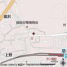 秋田県大館市早口上野129-2周辺の地図