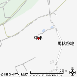 秋田県鹿角市十和田草木中平周辺の地図