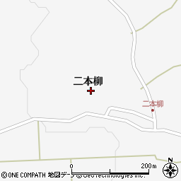 秋田県鹿角市十和田草木（二本柳）周辺の地図