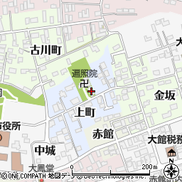 秋田県大館市上町7周辺の地図