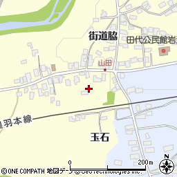 秋田県大館市岩瀬玉石周辺の地図