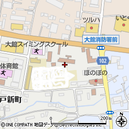 秋田県大館市根下戸新町1周辺の地図
