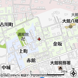 秋田県大館市金坂26周辺の地図