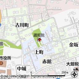 秋田県大館市上町6周辺の地図