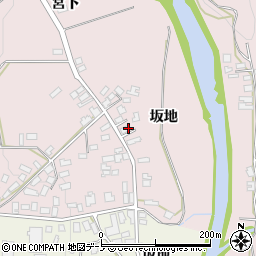 秋田県大館市早口坂地65周辺の地図