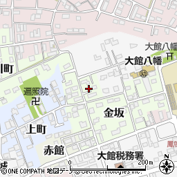 秋田県大館市金坂2周辺の地図